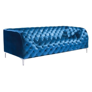 Zuo Modern Providence Sofa Neon Blue Velvet 900282 - All