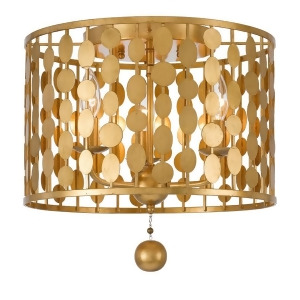 Crystorama Layla 3 Light Antique Gold Ceiling Mount 544-Ga - All