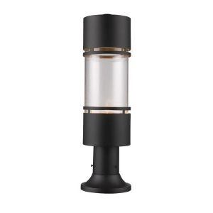 Z-lite Luminata Outdoor Led Post Mount Bronze Clear 553Phb-553pm-orbz-le - All