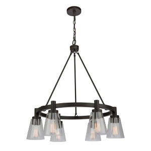 Artcraft Clarence 6 Light Chandelier 28x28x29 Oil Rubbed Bronze Ac10765ob - All