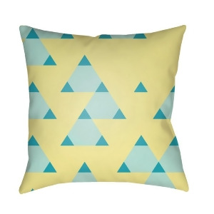 Scandinavian by Surya Poly Fill Pillow Yellow/Sky/Mint 18 Square Sn010-1818 - All