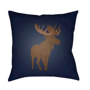 Moose by Surya Poly Fill Pillow Blue/Brown 20 x 20 Moo005-2020 - All