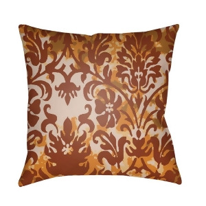 Moody Damask by Surya Pillow Camel/Ivory/Orange 18 x 18 Dk006-1818 - All