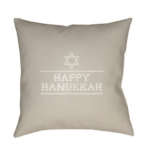 Happy Hanukkah Ii by Surya Pillow Neutral/White 18 x 18 Joy010-1818 - All