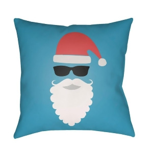 Santa by Surya Poly Fill Pillow Blue/Red/White 20 x 20 Hdy088-2020 - All