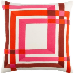 Color Form by E. Gardner Down Pillow Cream/Pink/Orange 18 x 18 Cm004-1818d - All