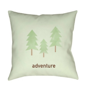 Adventure by Surya Poly Fill Pillow Green/Brown 18 x 18 Adv001-1818 - All