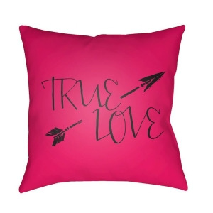 True Love by Surya Poly Fill Pillow Red/Black 20 x 20 Heart024-2020 - All