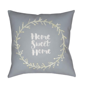 Home Sweet Home Ii by Surya Pillow Gray/Green/White 20 Square Qte020-2020 - All