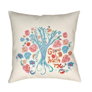 Doodle by Surya Pillow Pink/Pale Blue/White 18 x 18 Do010-1818 - All