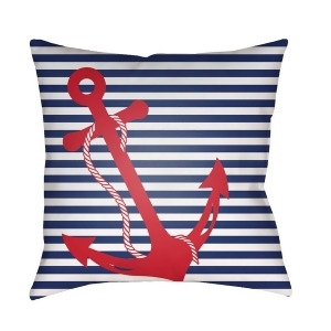 Anchor by Surya Poly Fill Pillow Blue/Red 20 x 20 Lil006-2020 - All