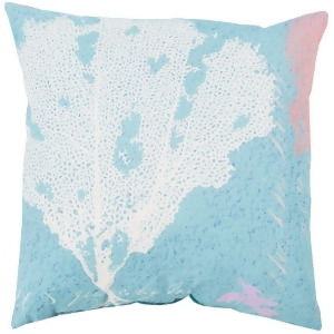 Rain by Surya Poly Fill Pillow Aqua/Cream/Coral 26 x 26 Rg102-2626 - All