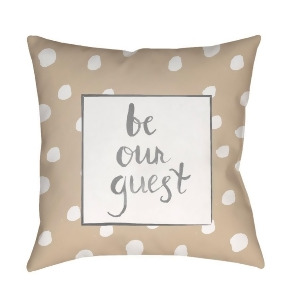 Be Our Guest by Surya Pillow Beige/Gray/White 20 x 20 Qte004-2020 - All