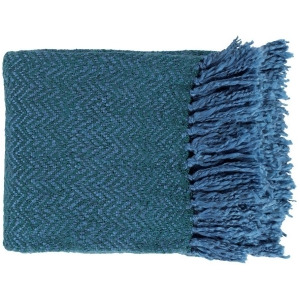 Trina by Surya Throw Blanket Bright Blue/Dark Green Trr4003-5060 - All