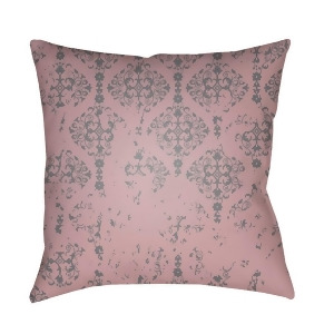 Moody Damask by Surya Poly Fill Pillow Rose/Medium Gray 20 x 20 Dk009-2020 - All