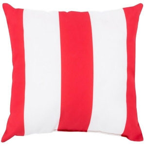 Rain by Surya Poly Fill Pillow Bright Red/Ivory 18 x 18 Rg160-1818 - All