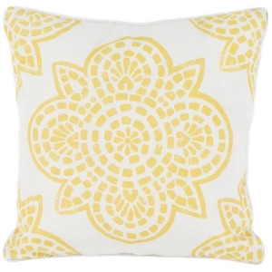 Hemma by Surya Poly Fill Pillow Bright Yellow/White 20 x 20 Hm003-2020 - All