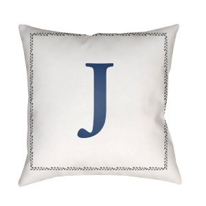 Initials by Surya Poly Fill Pillow White/Blue 20 x 20 Int010-2020 - All