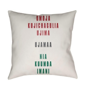 Kwanzaa Iii by Surya Poly Fill Pillow White/Red/Black 20 x 20 Hdy053-2020 - All