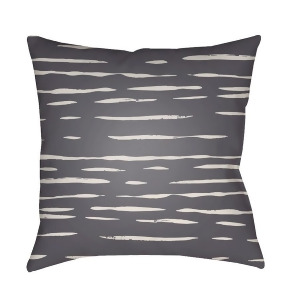Painted Stripes by Surya Poly Fill Pillow Gray/White 20 x 20 Wran001-2020 - All