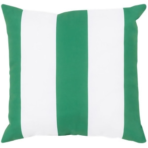 Rain by Surya Wide Stripes Pillow Grass Green/Ivory 20 x 20 Rg156-2020 - All