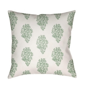 Moody Floral by Surya Pillow White/Grass Green/Sea Foam 18 x 18 Mf011-1818 - All