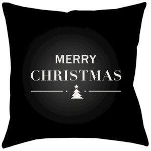 Merry Holiday by Surya Poly Fill Pillow Black 18 x 18 Phdmh001-1818 - All
