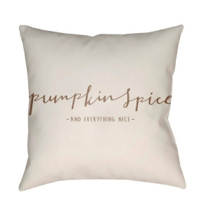 Pumpkin Spice by Surya Poly Fill Pillow White/Brown 20 x 20 Pkn003-2020 - All