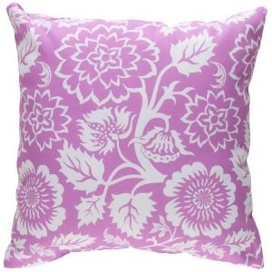 Moody Floral by Surya Pillow White/Purple 22 x 22 Mf024-2222 - All