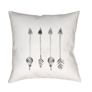 Arrows by Surya Poly Fill Pillow White/Gray 18 x 18 Arw005-1818 - All