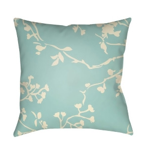 Chinoiserie Floral by Surya Poly Fill Pillow Aqua/Cream 20 x 20 Cf006-2020 - All