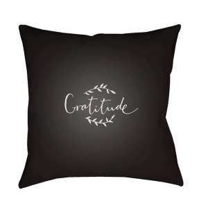 Gratitude by Surya Poly Fill Pillow Black/White 18 x 18 Gtd003-1818 - All