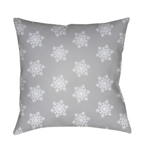 Snowflakes by Surya Poly Fill Pillow Gray/White 18 x 18 Hdy099-1818 - All