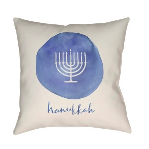 Hanukkah by Surya Poly Fill Pillow White/Blue 18 x 18 Joy027-1818 - All