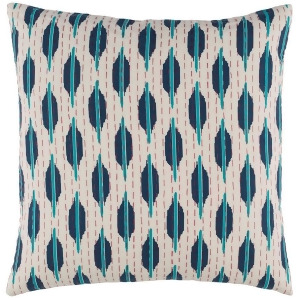 Kantha by Surya Poly Fill Pillow Teal/Navy/Bright Red 20 x 20 Kth004-2020p - All