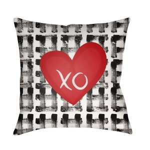 Valentine by Surya Poly Fill Pillow Black/Red/White 20 x 20 Heart001-2020 - All