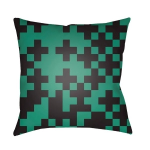 Scandinavian by Surya Poly Fill Pillow Emerald/Black 20 x 20 Sn002-2020 - All