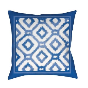 Decorative Pillows by Surya Ikat V Pillow Blue/White 18 x 18 Id015-1818 - All