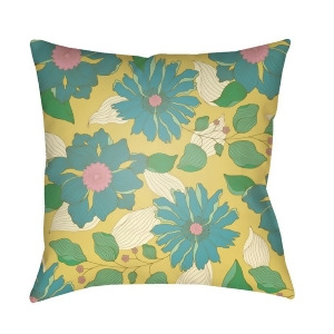 Moody Floral by Surya Pillow Grass Green/Yellow/Cream 20 x 20 Mf030-2020 - All