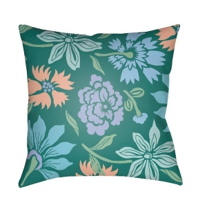 Moody Floral by Surya Pillow Mint/Peach/Blue 20 x 20 Mf044-2020 - All