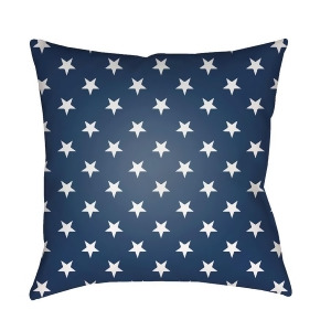 Americana Ii by Surya Poly Fill Pillow Blue/White 18 Square Sol006-1818 - All