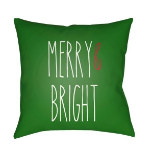 Merry Bright by Surya Poly Fill Pillow Green/White 18 x 18 Hdy065-1818 - All