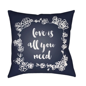 Love All You Need by Surya Pillow Black/White 18 x 18 Qte046-1818 - All