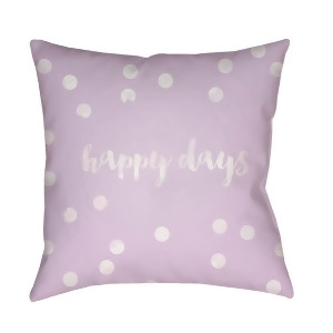 Happy Days by Surya Poly Fill Pillow Purple/White 20 x 20 Qte039-2020 - All