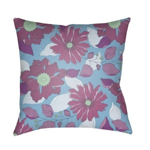 Moody Floral by Surya Pillow Sky Blue/Purple 22 x 22 Mf034-2222 - All