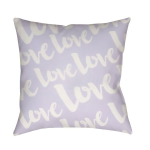 Love by Surya Poly Fill Pillow Purple/White 18 x 18 Heart016-1818 - All