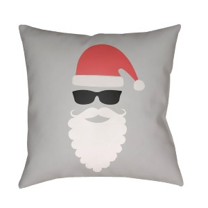 Santa by Surya Poly Fill Pillow Gray/Red/White 20 x 20 Hdy087-2020 - All