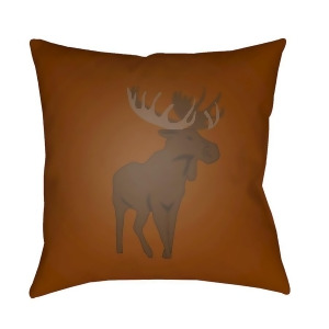Moose by Surya Poly Fill Pillow Brown 18 x 18 Moo004-1818 - All