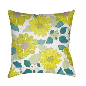 Moody Floral by Surya Pillow Teal/Lime/Grass Green 18 x 18 Mf032-1818 - All
