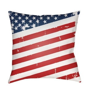 Americana Iii by Surya Poly Fill Pillow Red/Blue/White 18 x 18 Sol010-1818 - All